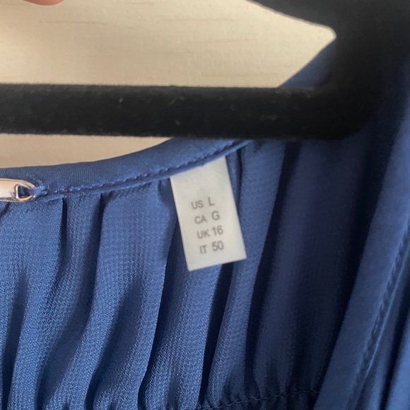 Elie Tahari Deep Blue Long Sleeve Dress - Picture 5 of 15